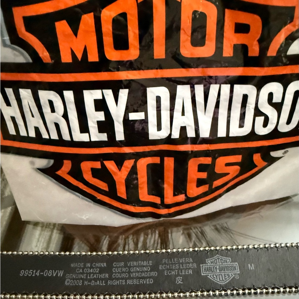 Harley-Davidson Black & Silver Winged Belt - Picture 3 of 3